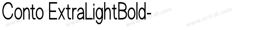 Conto ExtraLightBold字体转换